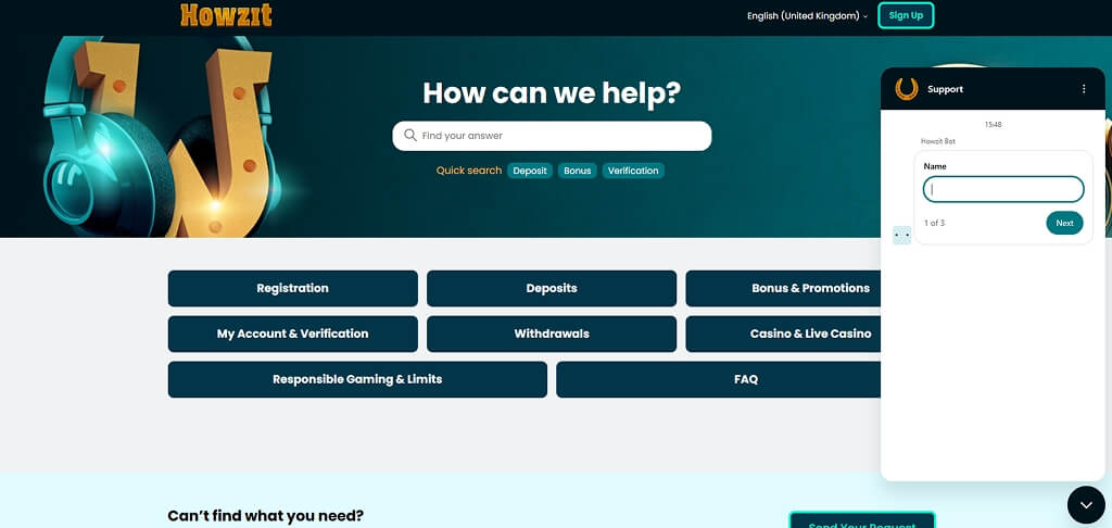 Howzit Casino Conact Us UK