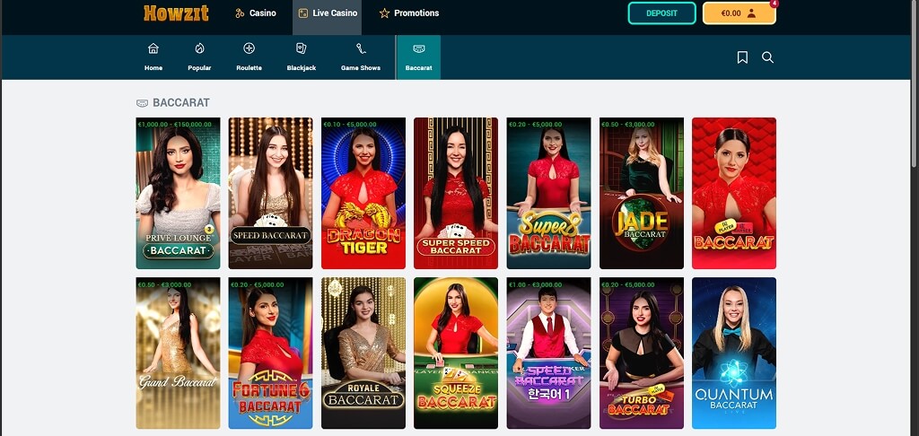 Howzit Casino Games UK