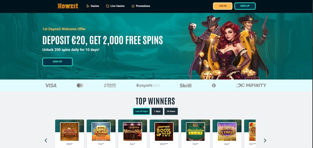 Howzit Casino Lobby UK